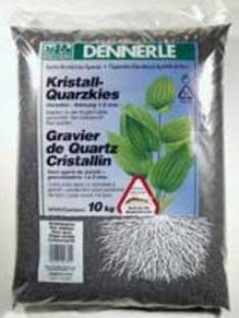 Аквариумный грунт Dennerle Kristall-Quarz, гравий фракции 1-2 мм, цвет сланцево-серый, 10 кг.