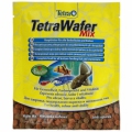 TetraWaferMix  - корм для всех донных рыб в  виде плотных чипсов ("вэйферсах"), долго не распадающихся в воде. Подходит для кормления ракообразных15г (пакетик).