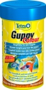 Tetra Guppy Colour  -  корм для поддержания и усиления окраски гуппи, пецилий, меченосцев и других живородящих пецилиевых рыб в хлопьях 250 мл